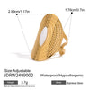 Wholesale Geometric Stainless Steel Oval Adjustable Opening Ring Jewelry With Electroplating Treatment For Women