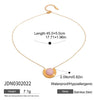 Wholesale Geometric Stainless Steel Pendant Necklace With Blue Resin And Electroplated 18K Gold Jewelry For Women
