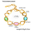 Wholesale Geometric 316L Stainless Steel Plated Real Gold Interlocking Bracelet Jewelry For Women
