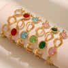 Wholesale Geometric 316L Stainless Steel Plated Real Gold Interlocking Bracelet Jewelry For Women
