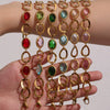 Wholesale Geometric 316L Stainless Steel Plated Real Gold Interlocking Bracelet Jewelry For Women