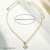 Wholesale Geometric Stainless Steel Polished Devil's Eye Blue Eye Clavicle Chain Necklace