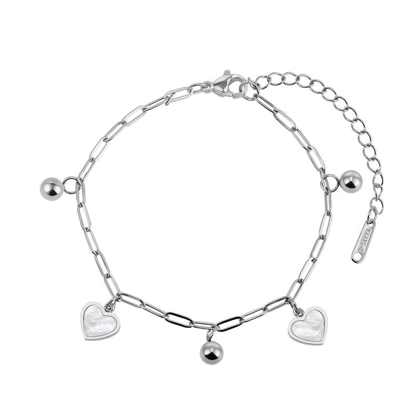 Wholesale Geometric Stainless Steel Rhinestone Tassel Anklet Set For Women