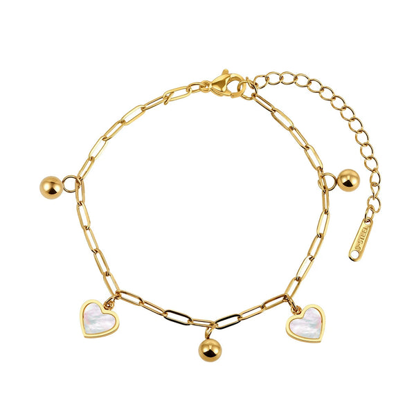 Wholesale Geometric Stainless Steel Rhinestone Tassel Anklet Set For Women