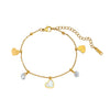 Wholesale Geometric Stainless Steel Rhinestone Tassel Anklet Set For Women