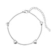 Wholesale Geometric Stainless Steel Rhinestone Tassel Anklet Set For Women