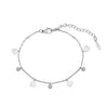 Wholesale Geometric Stainless Steel Rhinestone Tassel Anklet Set For Women
