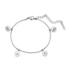 Wholesale Geometric Stainless Steel Rhinestone Tassel Anklet Set For Women