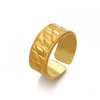 Wholesale Geometric Stainless Steel Ring Electroplated For Women In Ins Style