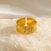 Wholesale Geometric Stainless Steel Ring Electroplated For Women In Ins Style