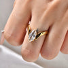 Wholesale Geometric Stainless Steel Ring Electroplated Light Luxury Highend Unisex Jewelry