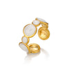 Wholesale Geometric Stainless Steel Ring For Women Electroplated With Real Gold Simple Retro Open Adjustable Style