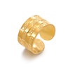 Wholesale Geometric Stainless Steel Ring For Women 18K Gold Plated