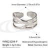 Wholesale Geometric Stainless Steel Ring For Women With Electroplating Design
