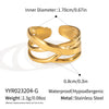 Wholesale Geometric Stainless Steel Ring For Women With Electroplating Design