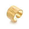 Wholesale Geometric Stainless Steel Ring For Women With Ins Style And 18K Gold Plated Electroplating