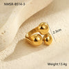 Wholesale Geometric Stainless Steel Ring For Women With Light Luxury Style And Electroplating Design