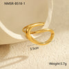 Wholesale Geometric Stainless Steel Ring For Women With Light Luxury Style And Electroplating Design
