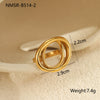 Wholesale Geometric Stainless Steel Ring For Women With Light Luxury Style And Electroplating Design