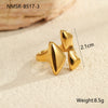 Wholesale Geometric Stainless Steel Ring For Women With Light Luxury Style And Electroplating Design