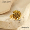 Wholesale Geometric Stainless Steel Ring For Women With Light Luxury Style And Electroplating Design