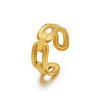 Wholesale Geometric Stainless Steel Ring 18K Gold Plated Adjustable Style