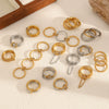 Wholesale Geometric Stainless Steel Ring Simple Style Electroplated Unisex