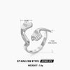 Wholesale Geometric Stainless Steel Ring With 18K Gold Plated Electroplating For Women