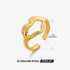 Wholesale Geometric Stainless Steel Ring With 18K Gold Plated Electroplating For Women