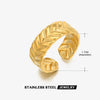 Wholesale Geometric Stainless Steel Ring With 18K Gold Plated Electroplating For Women