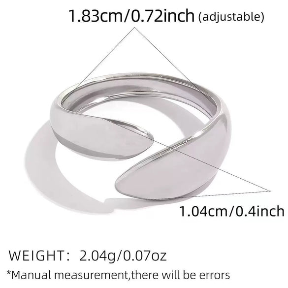 Wholesale Geometric Stainless Steel Rings And Bracelets With Pvd Furnace Vacuum Real Gold Plating Unisex Jewelry