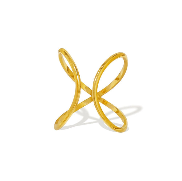 Wholesale Geometric Stainless Steel Rings With Electroplating For Unisex