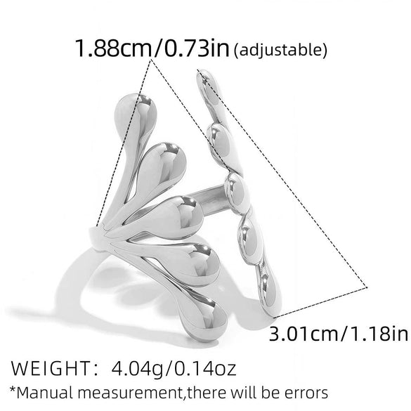 Wholesale Geometric Stainless Steel Rings With Pvd Furnace Vacuum Real Gold Plating For Women And Men