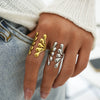 Wholesale Geometric Stainless Steel Rings With Pvd Furnace Vacuum Real Gold Plating For Women And Men