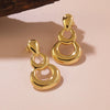 Wholesale Geometric Stainless Steel Stamped Earrings For Women