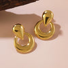 Wholesale Geometric Stainless Steel Stamped Earrings For Women