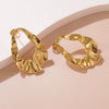 Wholesale Geometric Stainless Steel Stamped Earrings For Women