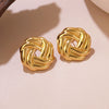 Wholesale Geometric Stainless Steel Stamped Earrings For Women
