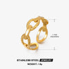 Wholesale Geometric Stainless Steel Star Moon Ring 18K Gold Plated For Women