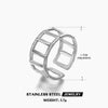 Wholesale Geometric Stainless Steel Star Moon Ring 18K Gold Plated For Women