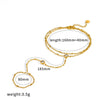 Wholesale Geometric Stainless Steel Vacuum Plated Finger Chain Bracelet For Women
