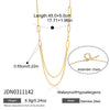 Wholesale Geometric Stainless Steel Vacuum Real Gold Plated Clavicle Necklace For Women