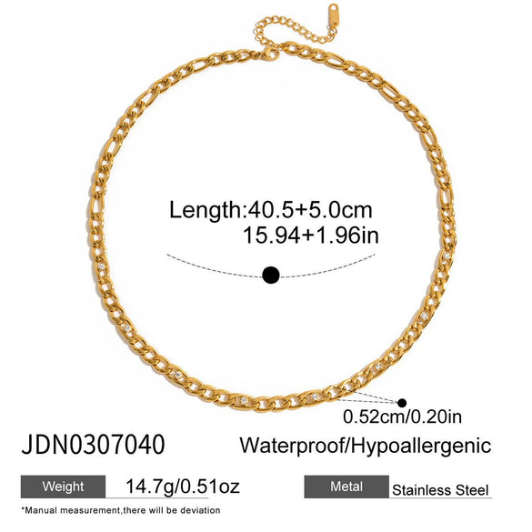 Wholesale Geometric Stainless Steel Vacuum Real Gold Plated Clavicle Necklace For Women