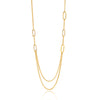 Wholesale Geometric Stainless Steel Vacuum Real Gold Plated Clavicle Necklace For Women