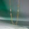 Wholesale Geometric Stainless Steel Vacuum Real Gold Plated Clavicle Necklace For Women
