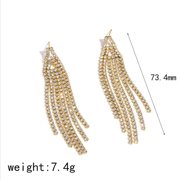 Wholesale Geometric Stainless Steel Vacuum Real Gold Plated Earrings For Women