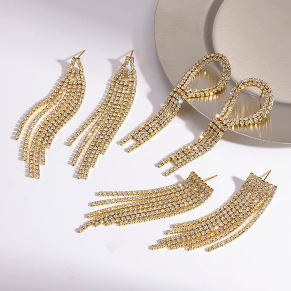 Wholesale Geometric Stainless Steel Vacuum Real Gold Plated Earrings For Women
