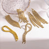 Wholesale Geometric Stainless Steel Vacuum Real Gold Plated Earrings For Women