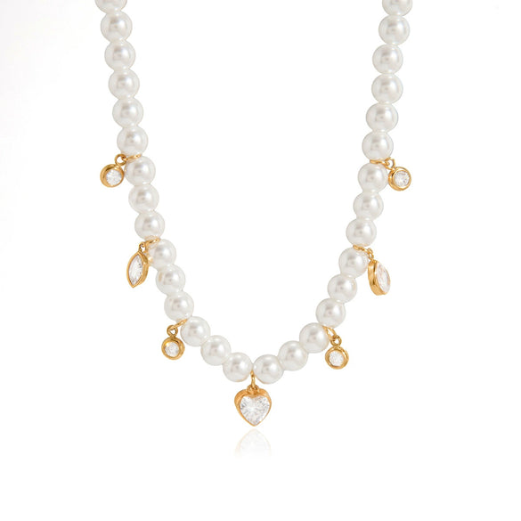 Wholesale Geometric Stainless Steel Vacuum Real Gold Plated Necklace For Women