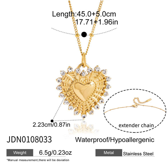 Wholesale Geometric Stainless Steel Vacuum Real Gold Plated Necklace For Women